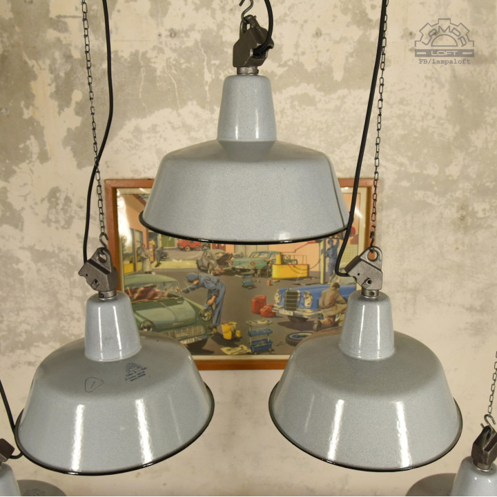 Polskie lampy emaliowane z lat 60'