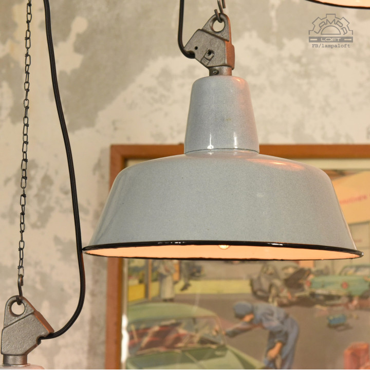 Polskie lampy emaliowane z lat 60'