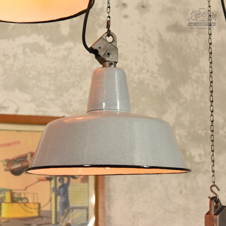 Polskie lampy emaliowane z lat 60'
