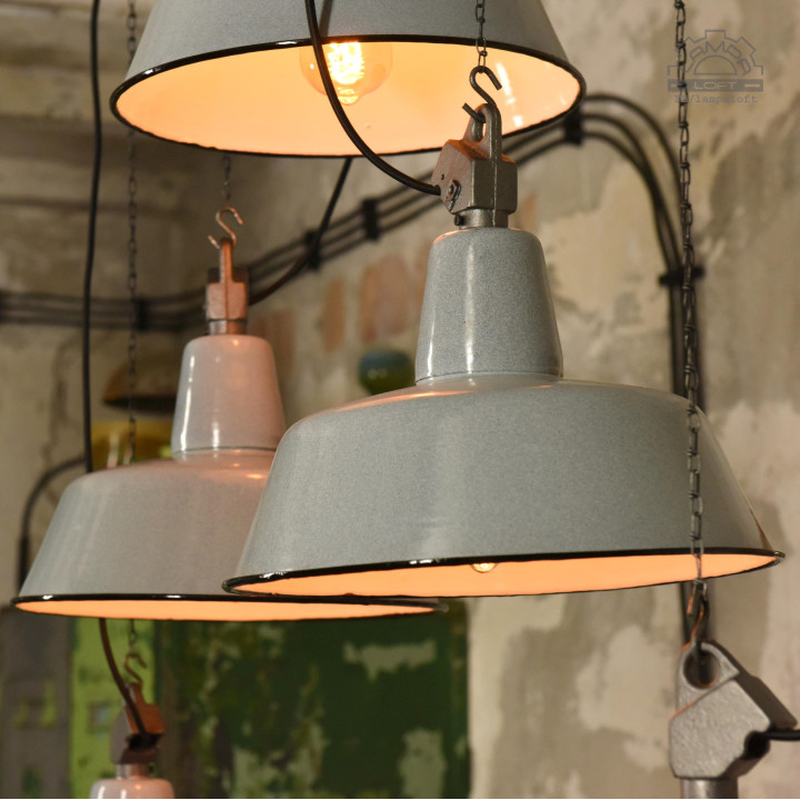 Polskie lampy emaliowane z lat 60'