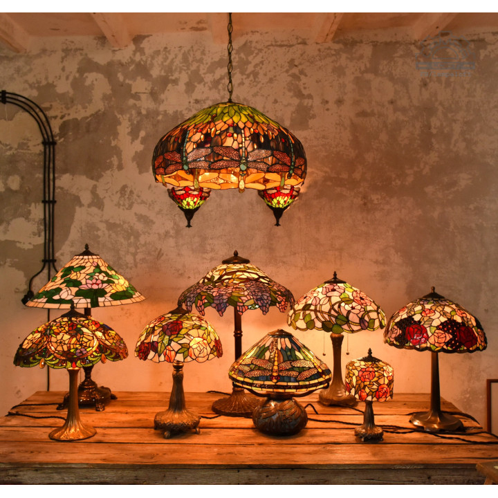 Lampy witrażowe w stylu Tiffany