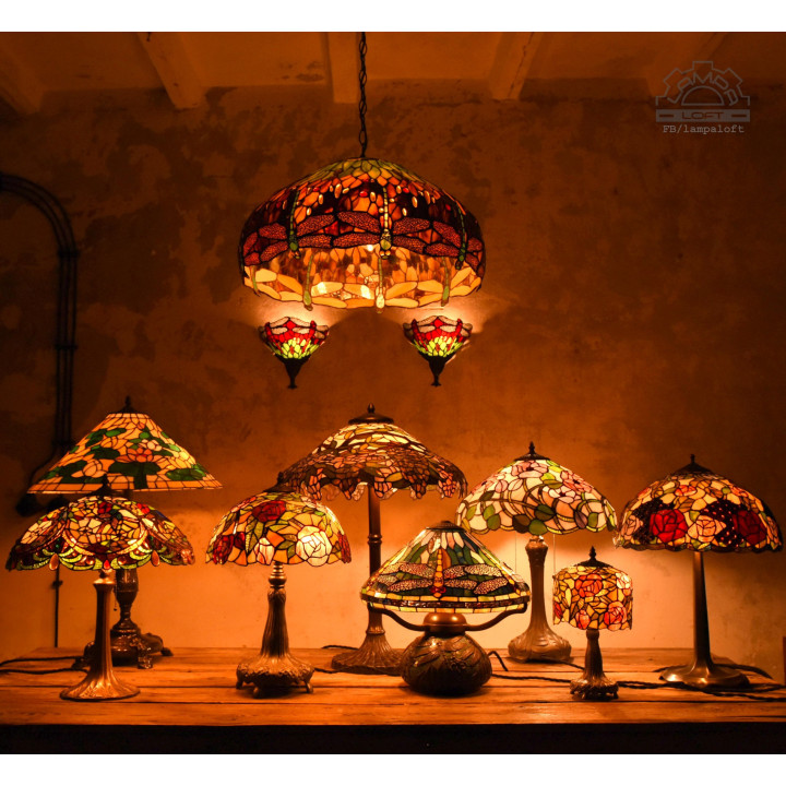 Lampy witrażowe w stylu Tiffany