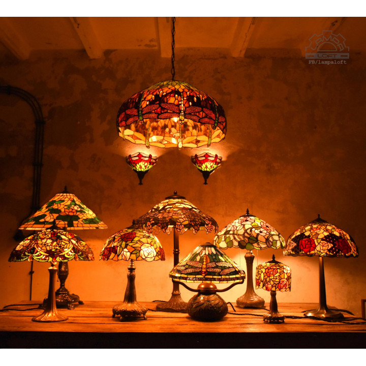 Lampy witrażowe w stylu Tiffany