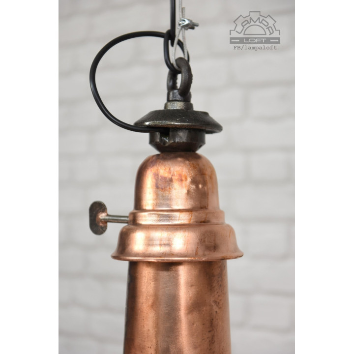 Przedwojenna uliczna lampa miedziana