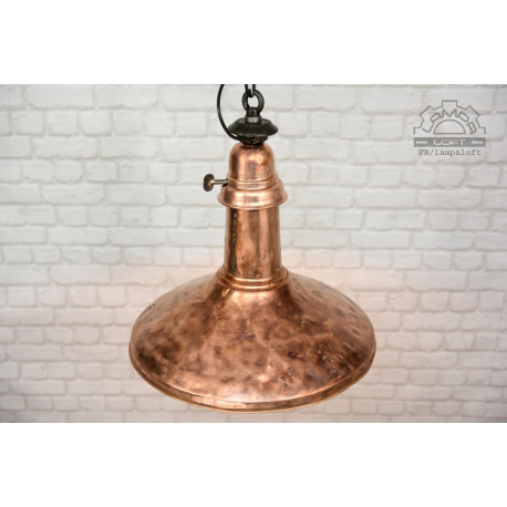 Przedwojenna uliczna lampa miedziana